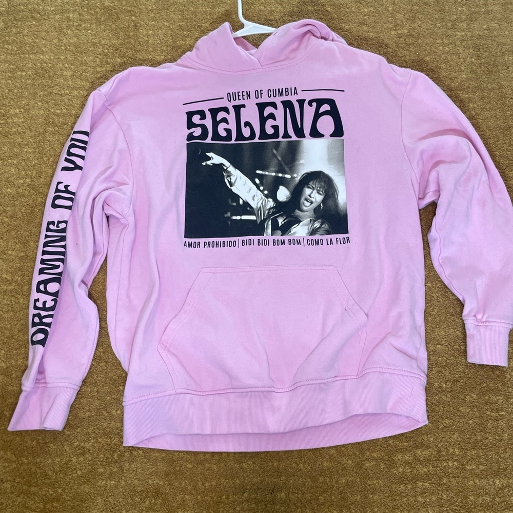 Selena Quintanilla Queen Of Cumbia Official Licensed Size L Pink Hoodie